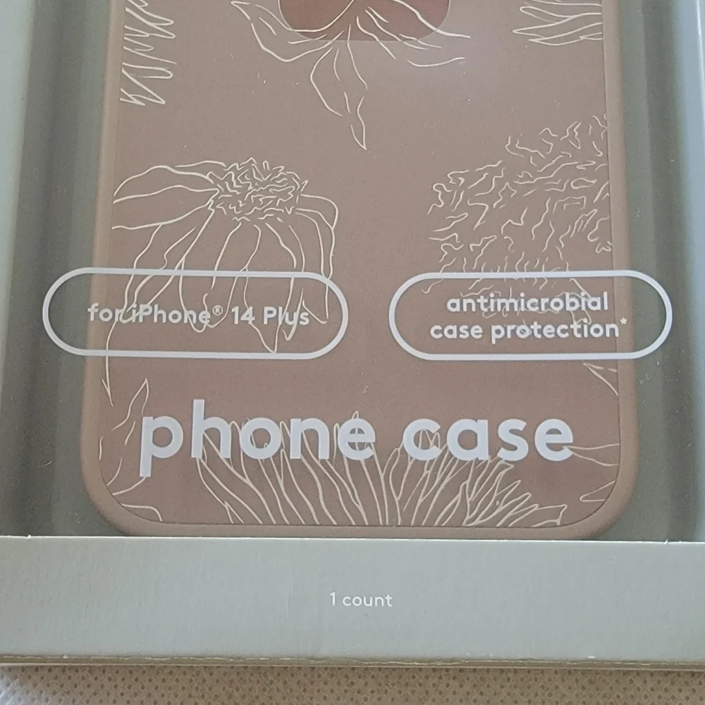 Floral Apple iPhone 14 Plus Phone Case | Heyday- Warm Taupe